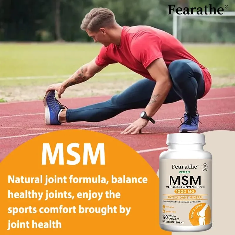 MSM 1000 Mg - 120 Vega kapszula - Metilszulfonil-metán - Étrend-kiegészítő Antioxidáns Támogatja és erősíti az ízületeket