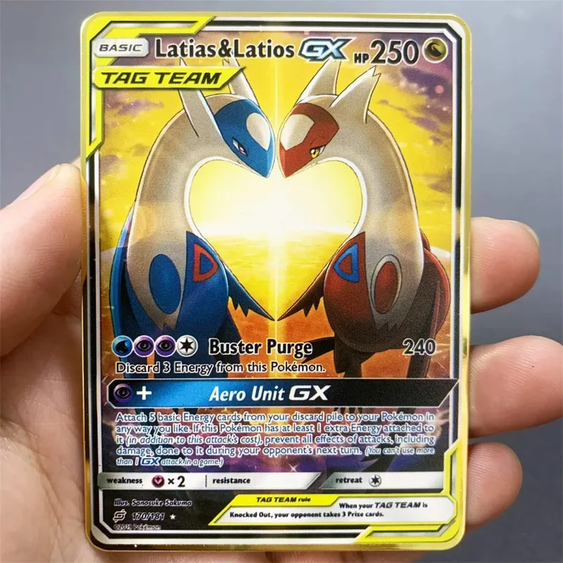 Tiếng Anh Kim Loại Pokemon Thẻ DIY Arceus Mewtwo Charizard Pikachu Sắt Sáng Bóng Pokémon GX Vmax EX Trò Chơi Trẻ Em Bộ Sưu Tập Thẻ Đồ Chơi Quà Tặng