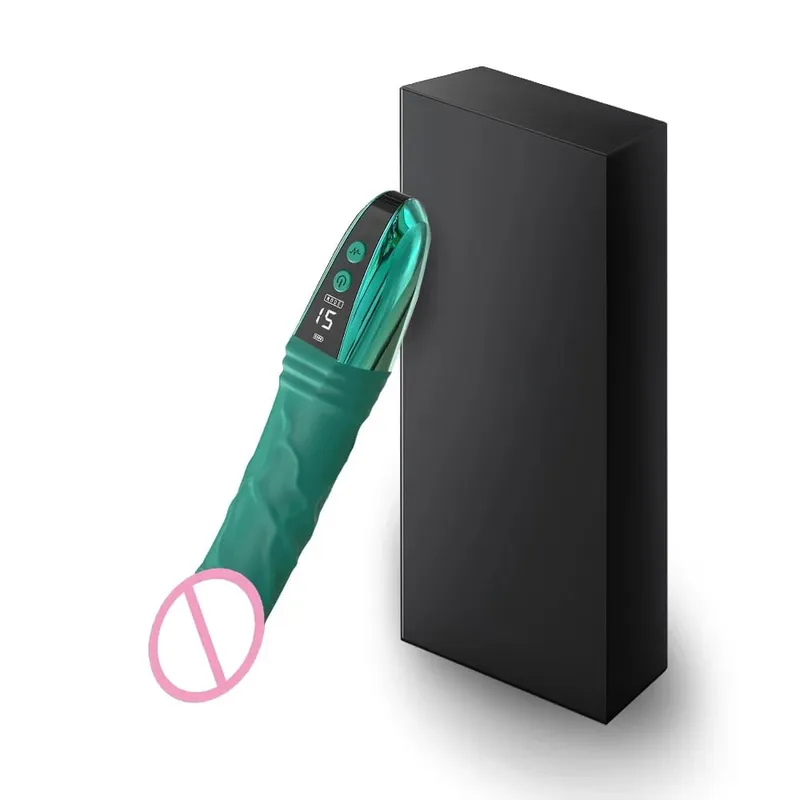Γυναικεία οθόνη LCD Δονητής Clitoris Nipple Gspot Tease Dildo Stimulator Κόλπος Πρωκτικός Αυνανισμός Παιχνίδια σεξ για γυναίκες, αρσενικά ζευγάρια