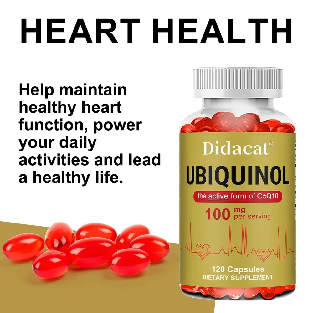 Ubiquinol CoQ10 Vegetable Capsules Antioxidant Support Joint Cellular Energy Production Heart & Cardiovascular Health — image 5