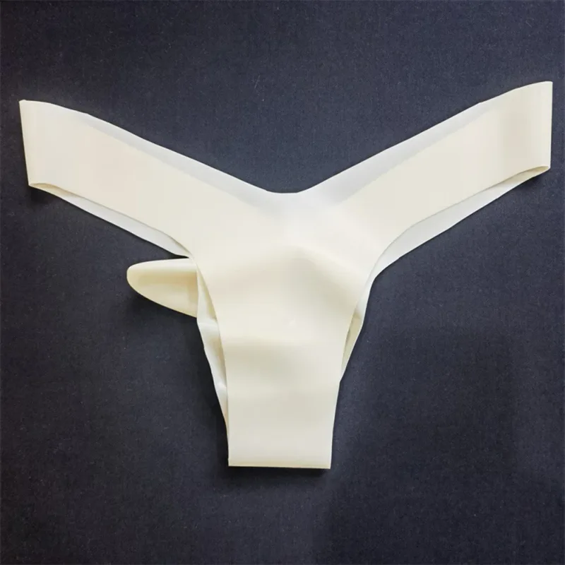 Mens Latex Foam Soft G-strings Sexy Lingerie Underwear Rubber Elephant Nose Pouch Thongs Man Sheer Exotic Panties — image 21