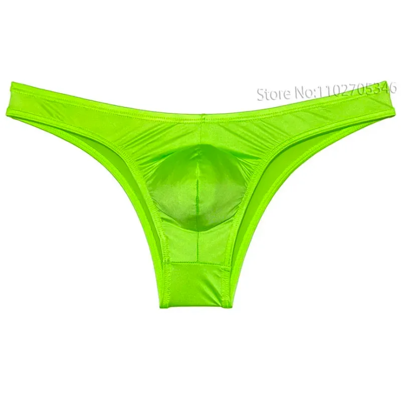 Silky Smooth Bikini Briefs Men's Enhance Pouch Micro Underwear Slip Sexy Beach Briefs Breathable Sissy Panties Pool — image 23