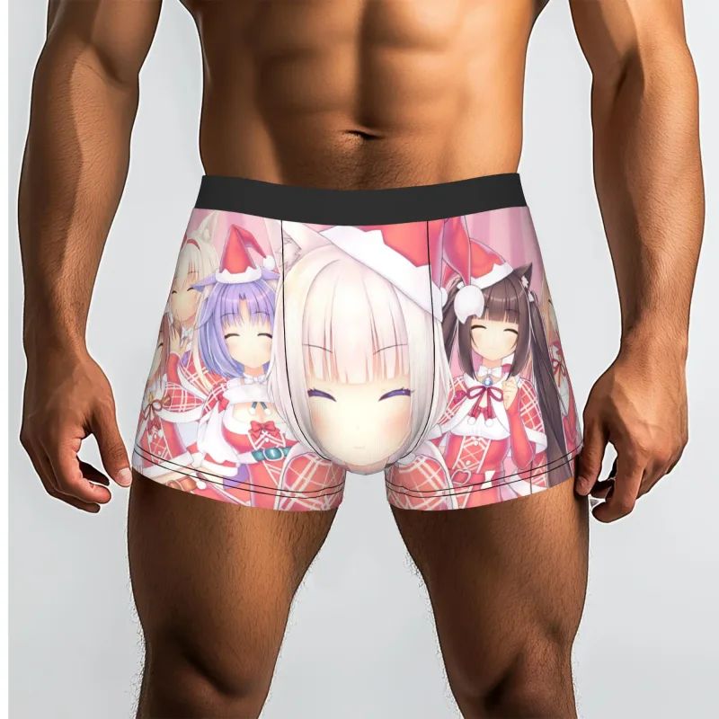 Anime N-Nekopara Chocola Vanilla Underwear Men Printed Game Boxer Briefs Shorts Panties Soft Underpants — image 14