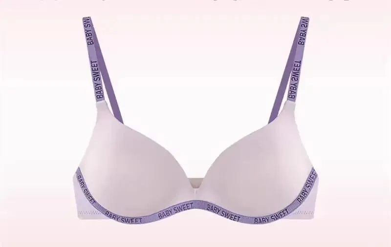 טרנד חדש צבע דופמין חזייה חלקה סט Push Up הרמת חזה קטנה אלחוטית נוחות יופי גב יומי קז'ואל פלוס מידה 32-38