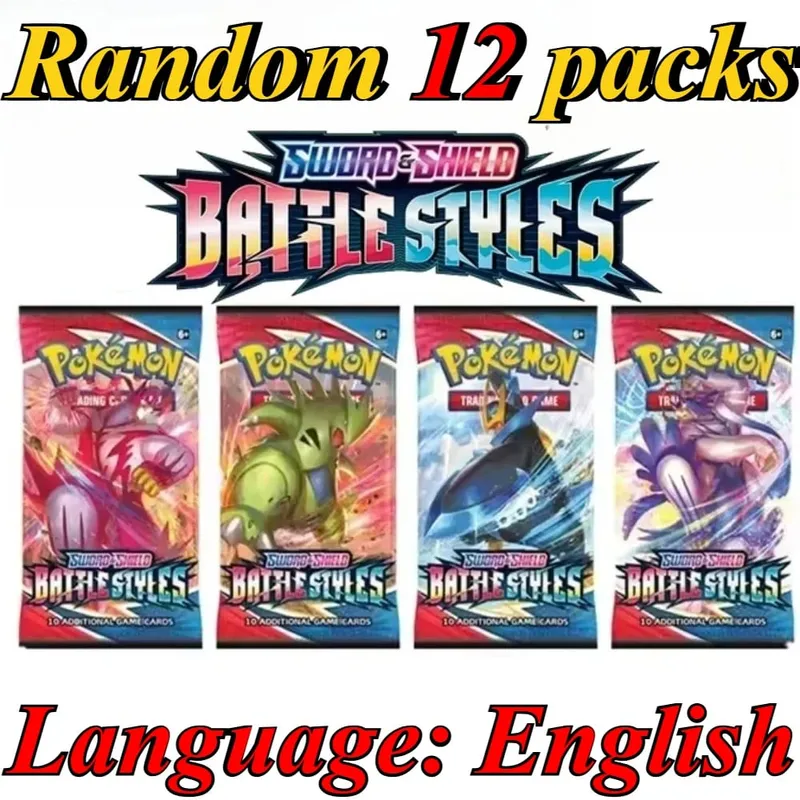10 πακέτα καρτών Pokémon Bright Stars 151 Prismatic Evolutions PALDEAN FATES English Reinforcement Battle Δώρο κάρτα συναλλαγής