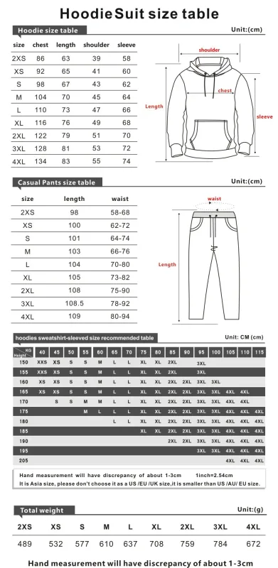 Harajuku مريحة مضحك OTF رسالة طباعة البلوز Sweatpants دعوى الرجال/النساء هوديس + بنطلون دعوى لطيف 2 قطعة مجموعة الملابس — image 9