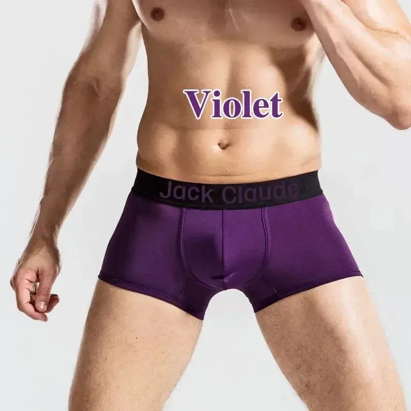5Pcs/Men's Underwear Men Short Antibacterial Comfortable Sexy Boxer 3D Large Pouch Casual Solid Color Underwear Boxer MenPanties — image 14