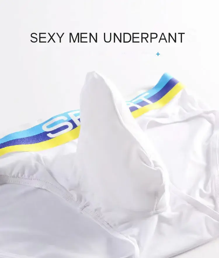 Men's Elephant Nose U Convex Briefs Breathable Mesh Silk Summer Underwear with Pouch — image 8