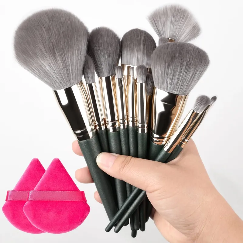10/14 Stuks Make-Up Kwasten Set Oogschaduw Foundation Vrouwen Cosmetische Losse Poeder Blush Super Zachte Blending Make Up Borstel beauty Tool
