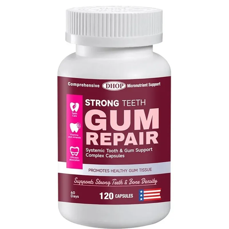 Strong Teeth Capsules Support Tooth Enamel and Gum Tissue Health with Vitamin C Vitamin D3 K2 Calcium and Zinc 120 Capsules — image 8