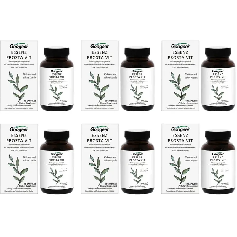 Googeer Prosta Vit Essenz Capsules for Men Bladder & Urinary Tract Health Support with Zinc Vitamin B6 Saw Palmetto 60 Count