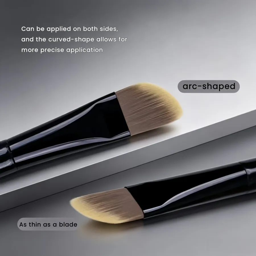 Μαύρο Curved Foundation Βούρτσες Μακιγιάζ Blush Beauty Foundation Facial Mask Care Lotion Make Up Brush Tools