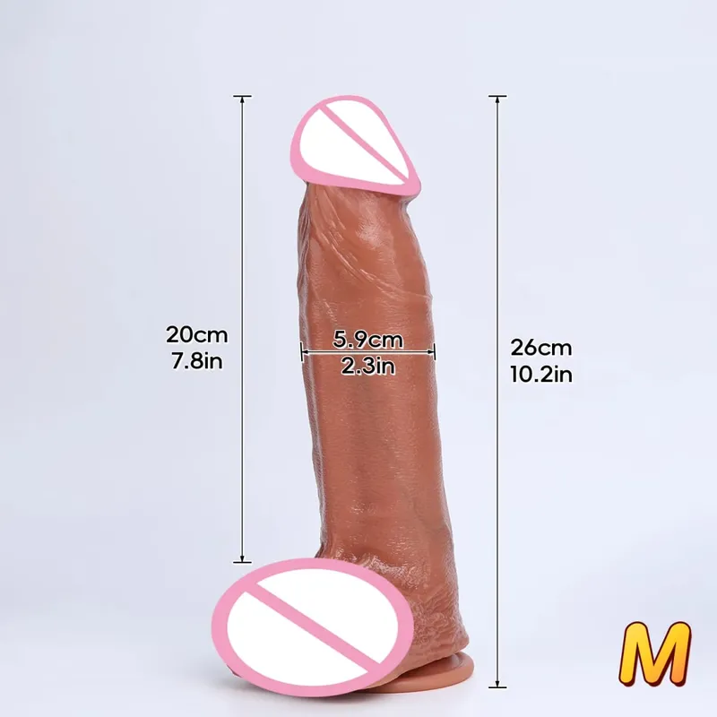 3 Sizes Realistic XXL Thick Penis Soft Silicone Dildo Male Genitals Vaginal Masturbation Suction Cup Dick Woman Anal Sex Toys 18