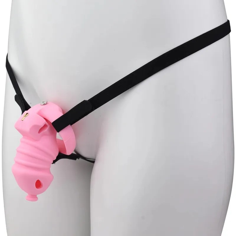 Jaula de silicona para pene masculino, cinturón de castidad, consolador con bloqueo para pene, Juguetes sexuales antiescape para hombres, accesorios eróticos — image 13