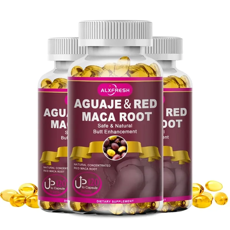 Alexfresh Organic Aguaje with RedMaca Root Extract- 1000mg Serving -Women Buttocks Care - Potent Extract