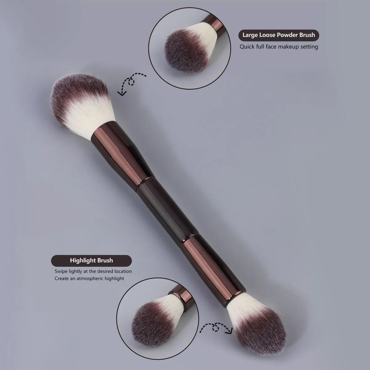 Set Kuas Rias 7 Buah Kuas Bedak Longgar Kuas Perona Pipi Kuas Foundation Alat Rias