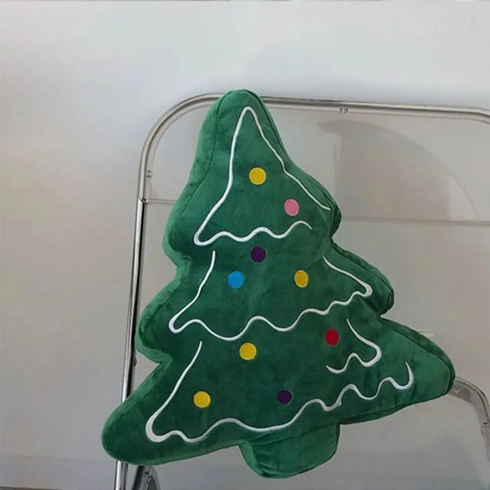 Soft Christmas Tree Sofa Cushion Comfortable Skin-friendly Christmas Day Decorative Pillow 3D Shaped Ornaments