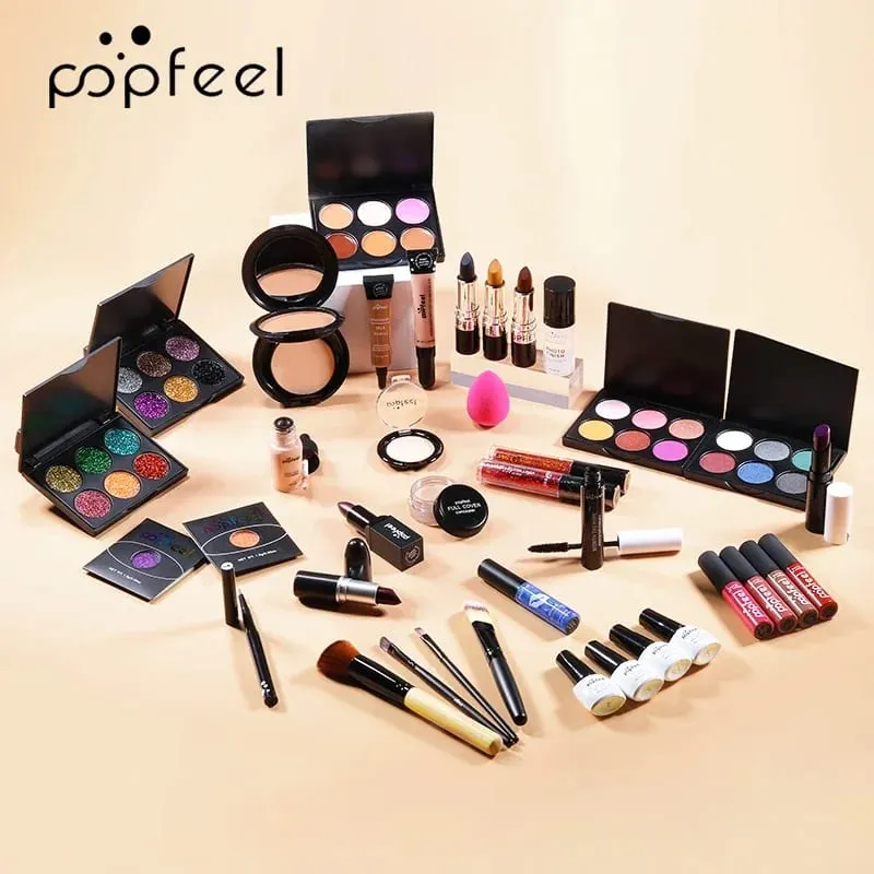 Professional Makeup Kit For Girl Eyeshadow Cream Make up Bag Concealer Blush Lip Gloss Lipstick Makeup Brush Women Make-up Set