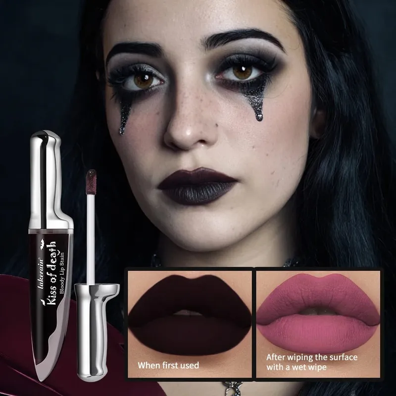 Halloween Gothic Σετ Μακιγιάζ Αδιάβροχο Μολύβι Μολύβι Μάσκαρα Lip Gloss Cream Blush Kit Creative Makeup Cosmetic μακράς διαρκείας
