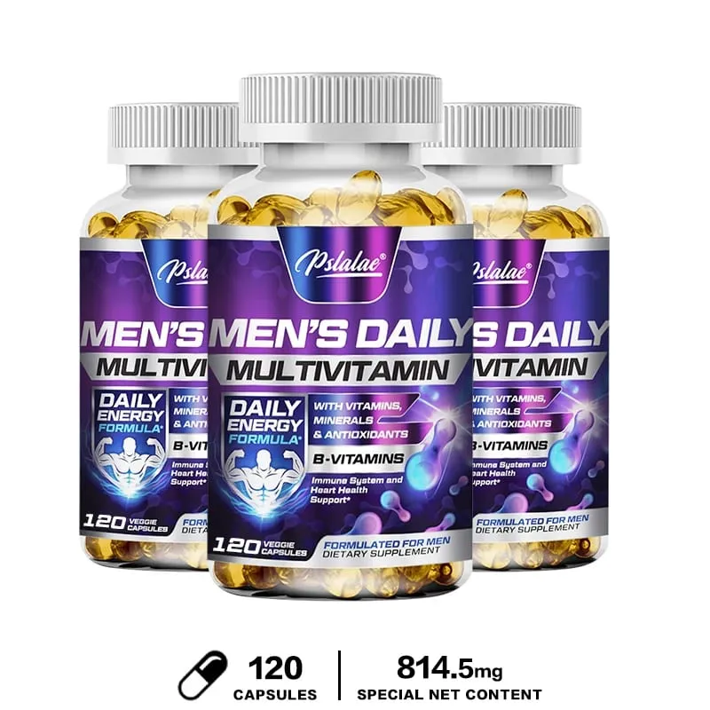 Men's Multivitamin Supplement - Provides Energy and Endurance Supports Heart Brain Health and Vitality