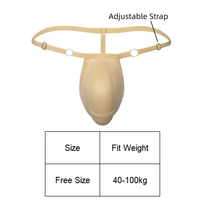 T-back Push Up gąbka podkładka pod kubek stringi regulowane 3D z przodu wyściełane figi bezszwowe niskiej talii męskie bielizna modelująca męskie majtki akcesoria