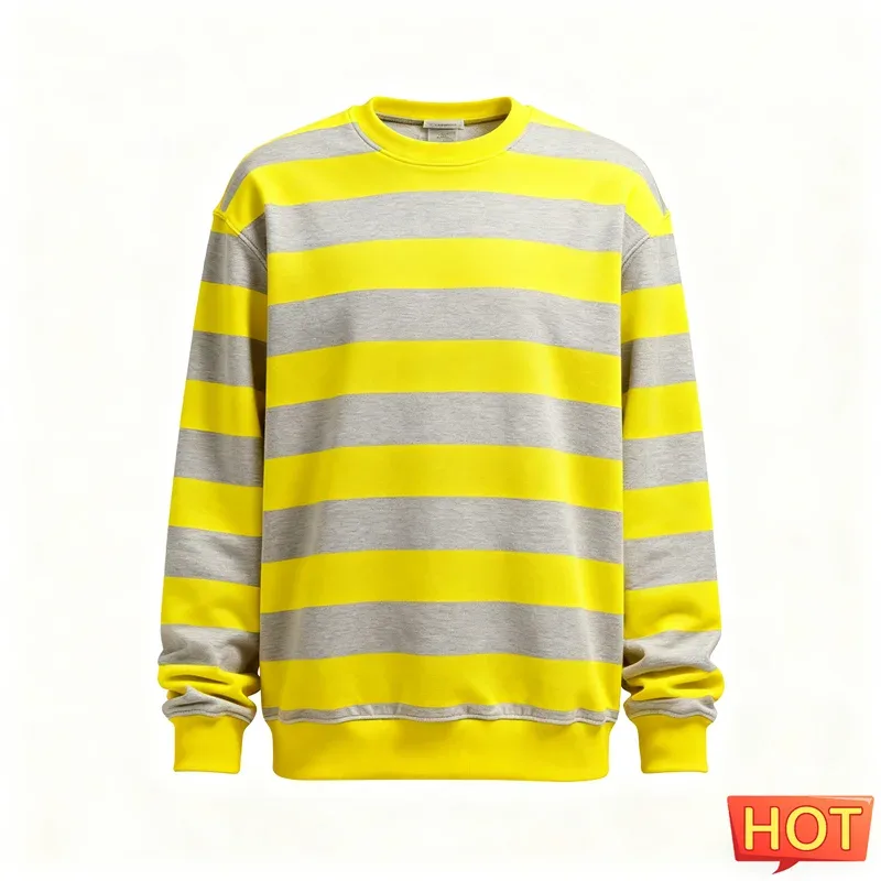 Moda listrado moletom gráfico para homem simples na moda manga longa 3d impresso feio moletom casual pullovers de grandes dimensões — image 9