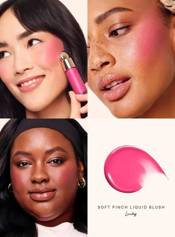 Rare Beauty Liquid Blush Natural Glow αναμειγνύεται εύκολα ενώ το Velvet Blush Stick αδιάβροχο, ανθεκτικό στον ιδρώτα, ελαφρύ μακρύ μακιγιάζ