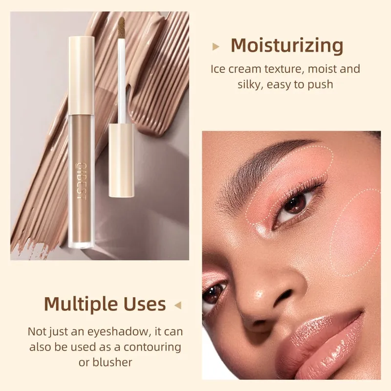 Liquid Eyeshadow Cream Smooth Eye Makeup Long Lasting Waterproof Eyeshadow Stick Blush Dual Purpose Contour Cosmetic Kits
