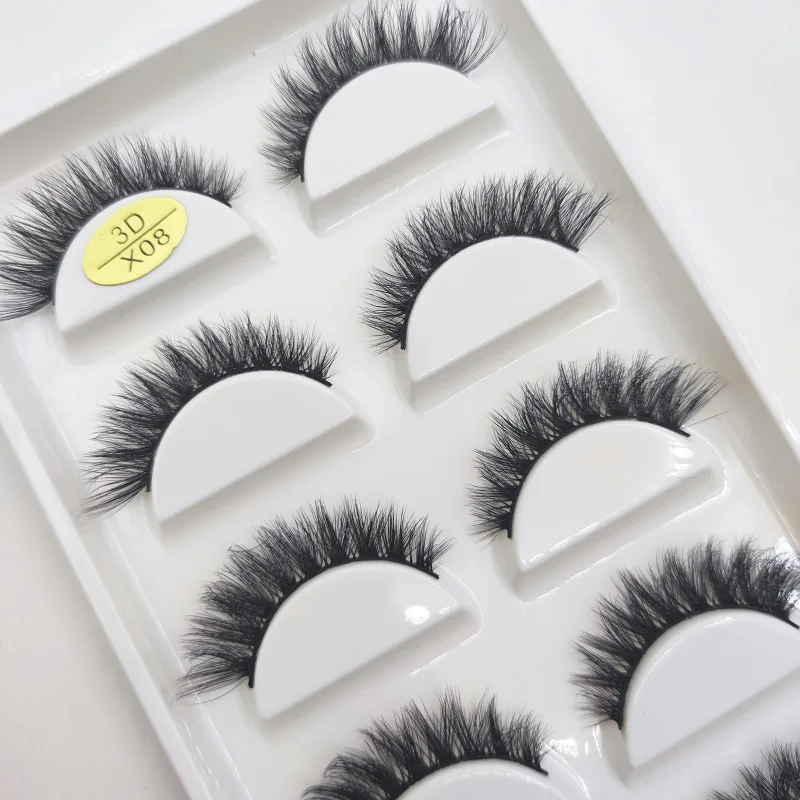 38 Style 5 Pairs Eyelash Natural 3D Mink Ψεύτικες βλεφαρίδες Μακιγιάζ Fake Eye Lashes Faux Cils Make Up Εργαλεία ομορφιάς Χονδρική