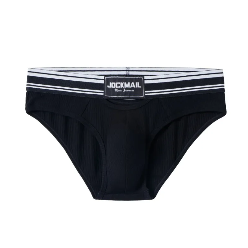 Jockmail Mens Underwear New Arrivalmen Briefs Plaid Pit Cotton Sexyu Bag Front and Rear Openings Cut Outlow Waist Breathable — image 9