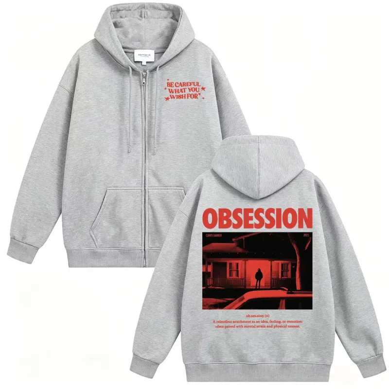 2026ภาพยนตร์Obsessionเสื้อกันหนาวเสื้อแจ็คเก็ตOne Wish Willowระวังสิ่งที่คุณWishสำหรับEyeผู้ชายแฟชั่นRetro zip Up Hoodies