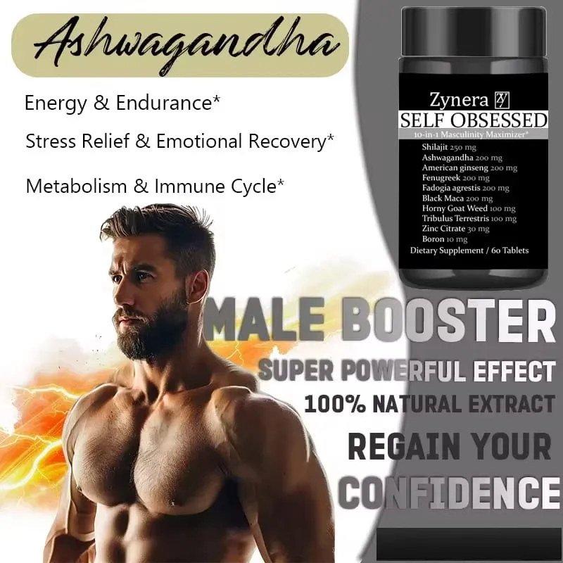 Ashwagandha Shilajit Maca Tablet Pen-is Supplement Anti-oxidation Immunity E-rection Capsules for Men