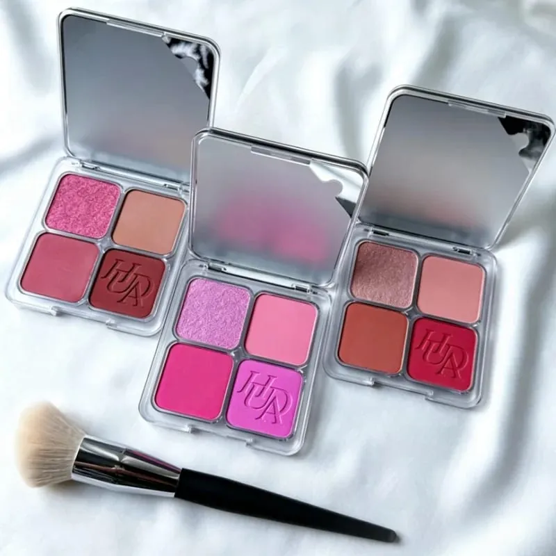 Fine Fitting 4-χρωμα Powder Blusher Light Natural Dumb Shiny Αδιάβροχο Ανθεκτικό στον Ιδρώτα Blush Lip Gloss Μακιγιάζ — image 4