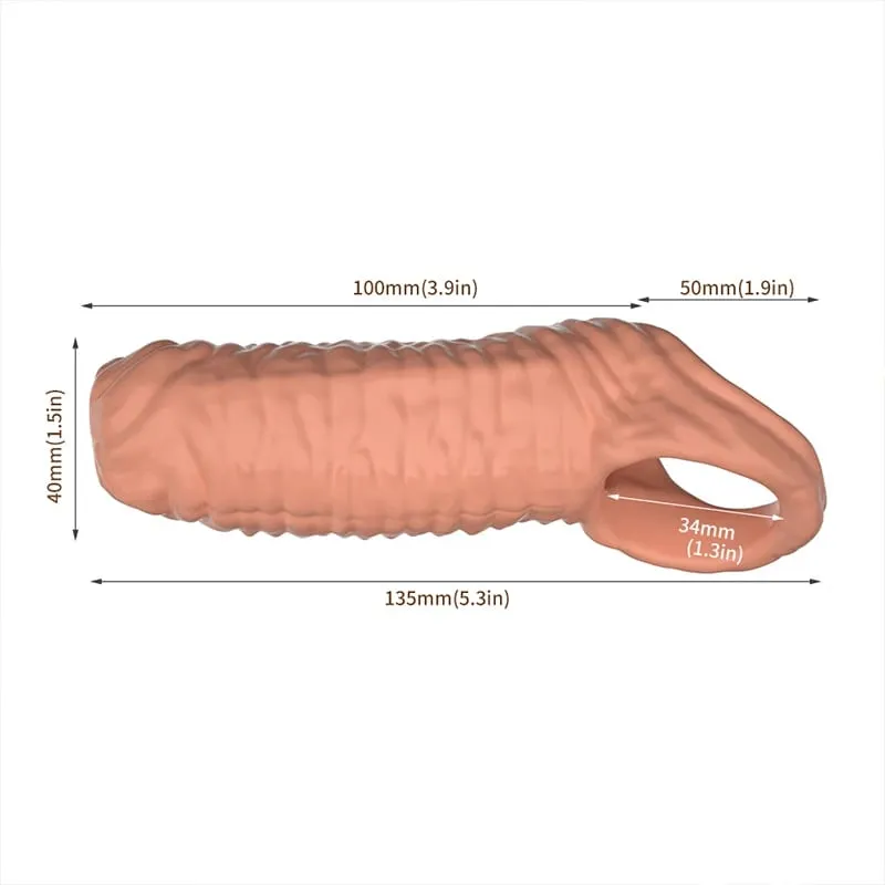 Penis Extender Condom Silicone Reusable Penis Sleeve Glans Enlarger Delay Ejaculation Cockring Adult Sex Toys For Men Couples — image 8