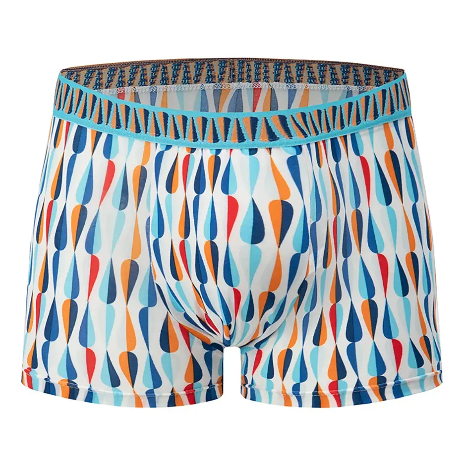4/5 peça masculino colorido estampado moda casual boxer shorts solto e confortável roupa interior de grandes dimensões shorts de cintura elástica