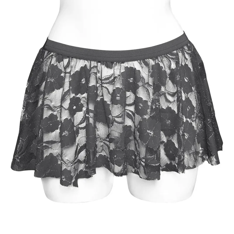 Men Solid Lace Skirt Mesh See Through For Lingerie Low For Rise Pleated Skirts Floral Pattern See‑through Male Daily Bottom — image 12