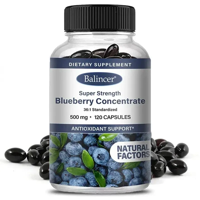 Supersterkte Bosbessenconcentraat 500 mg capsules 120 softgels Ooggezondheid Vitaminen Antioxidant Gezond zichtsupplement — image 9