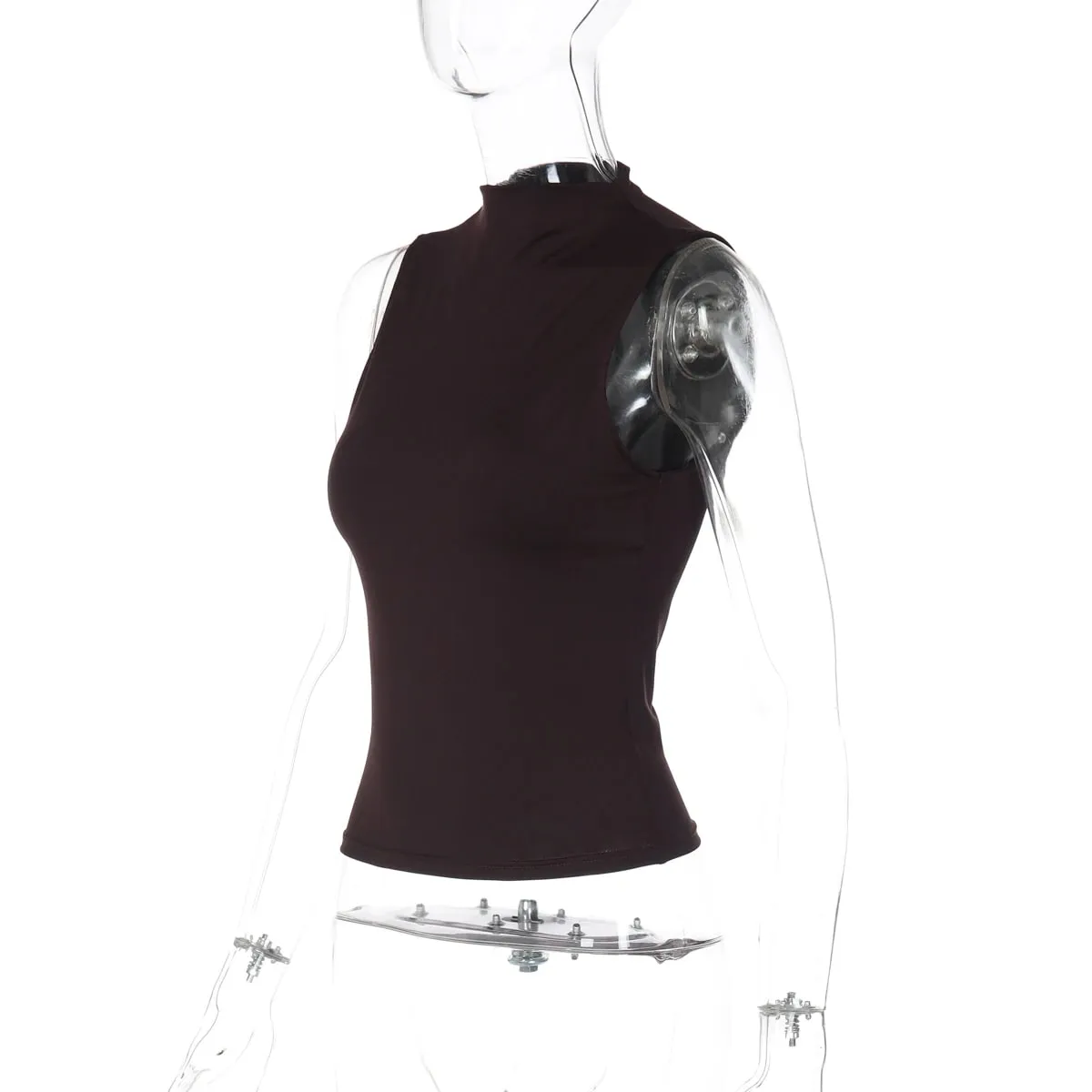 Hugcitar Γυναικεία Μόδα Μασίφ ζιβάγκο Μασίφ σέξι Crop Tank Top Καλοκαιρινό Γυναικείο Casual Στολή Streetwear Party Χονδρική — image 8