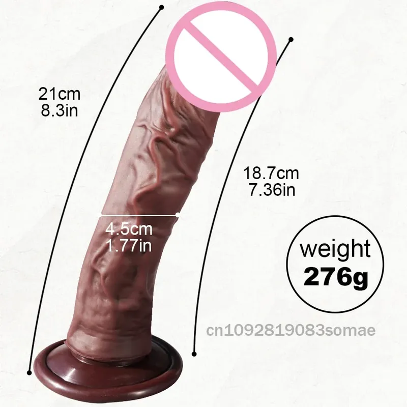 Realistic Dildo for Women Silicone Beginner G-spot Anal Stimulation Dildo with Strong Suction Cup for Adult Sex Toy Masturbator