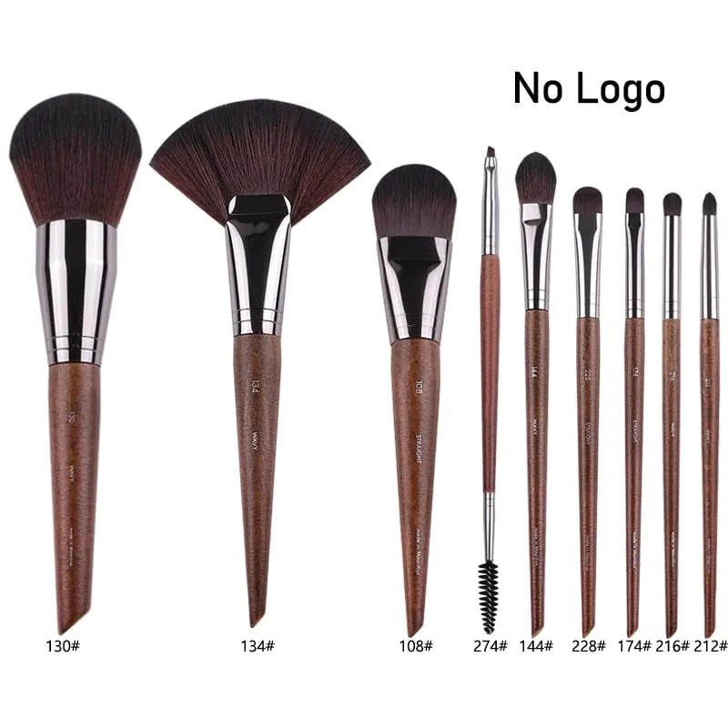 Natuurlijk hout Oogmake-up kwasten hele set Pro Crease Oogschaduw Make-up kit smudge highlighter wenkbrauw Lip wimperborstel praktisch