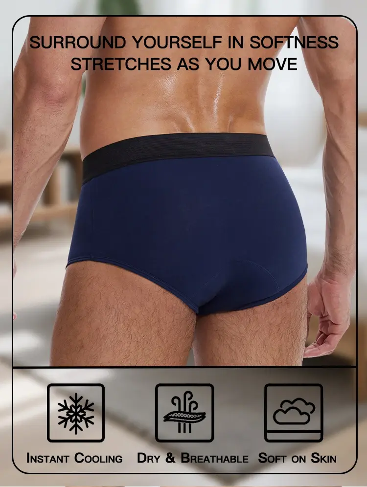 Overnight Urinary Men Boxers Ultra-Absorbent Panties Incontinence Underwear Maximum Absorbency Briefs Leak Proof Cotton Shorts
