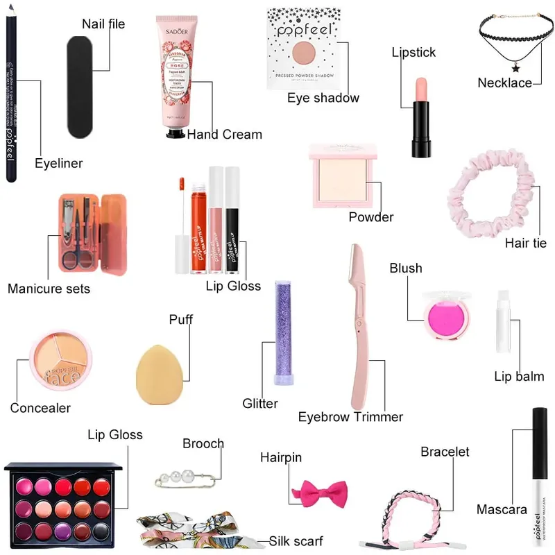 Deluxe Girls Makeup Gift Set - 24-Piece Countdown Count Surprise Box με Concealer κραγιόν και πούδρα -για δώρο γιορτών — image 3