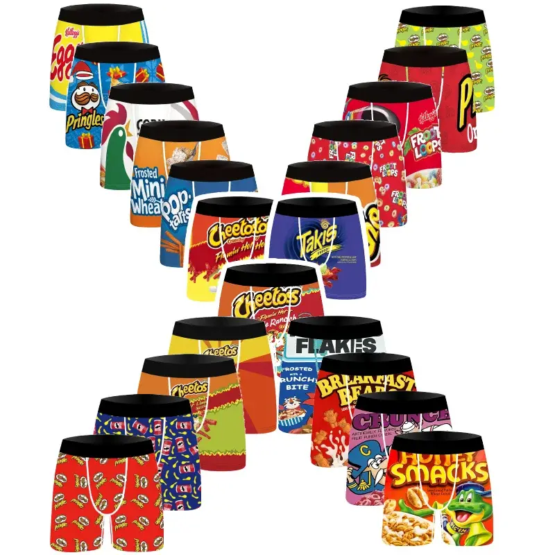 Confezione da 3 boxer da uomo alla moda, biancheria intima da uomo comoda, morbida, alla moda, stampata, casual e versatile 3256813065858825 — image 7