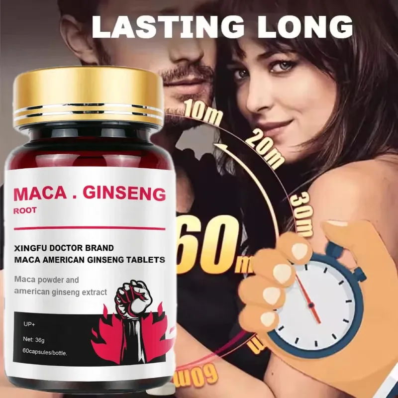 Best Men's Black Maca Supplement - Ginseng Supplement for Health Energy and Endurance Muscle Mass
