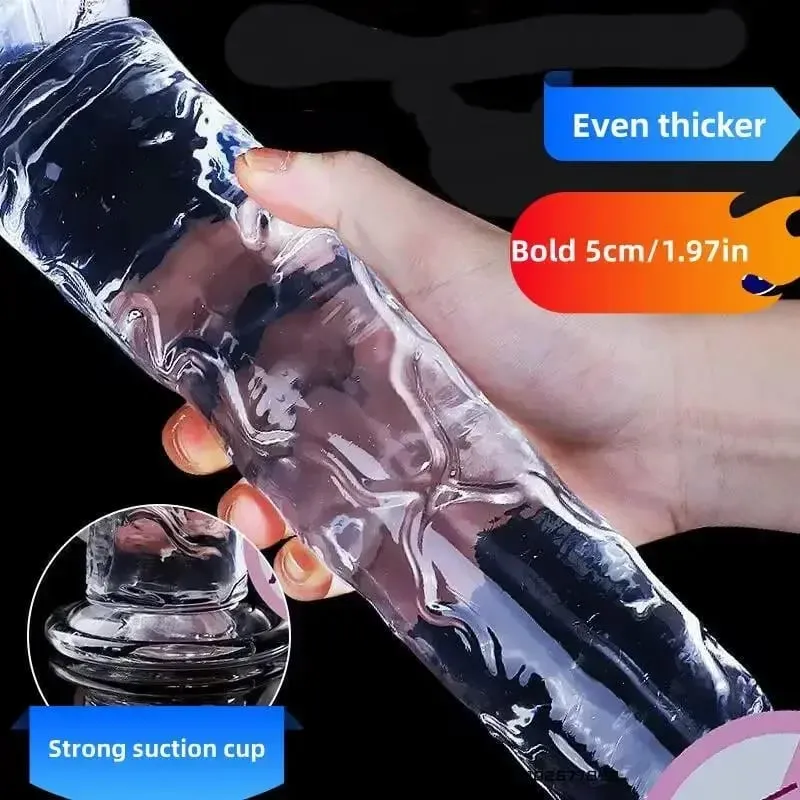 7 גדלים ריאליסטי ברור דילדו XL סיליקון פין עם פקקי כוס יניקה לנשים אוננות אנאלי מבוגרים צעצועי מין הומוסקסואלים 18 נקודת G