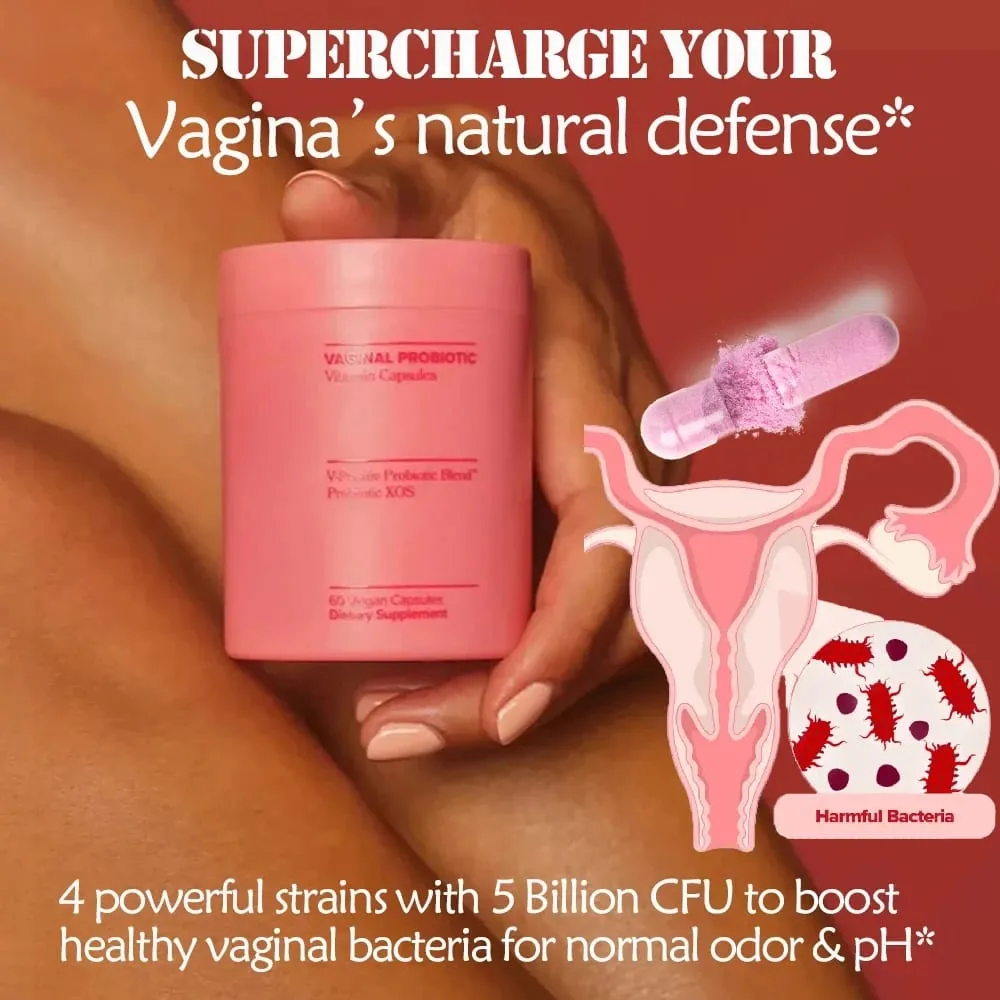 Women's Vaginal Probiotic Vitamin Capsules Support Urinary Tract and Vaginal Health Lactobaccilus & V-Positiv Probiotic Blend