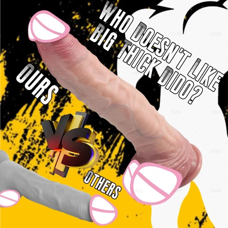 Realistic Long Dildo Flesh Skin Μαλακό Big Dick Διπλή σιλικόνη Μικρό πέος για Γυναίκα Άνδρας Παιχνίδια πρωκτικού σεξ Βεντούζα Αυνανισμός