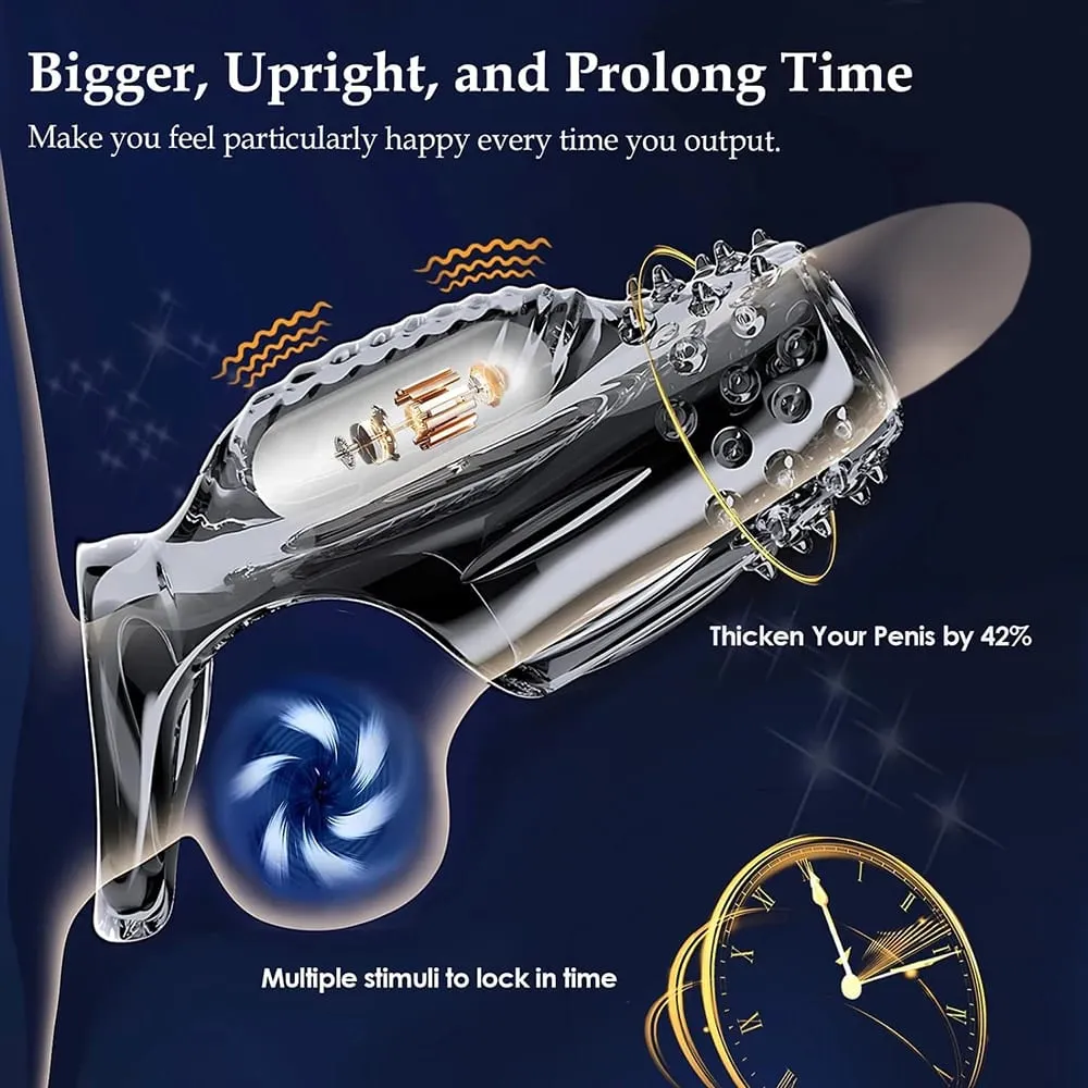 Penis Sleeve Extensions Condom Male Enlargement Delay Vibrators Clits Massager Cock Ring Vibrating Penis Cover Sex Toys For Men — image 4