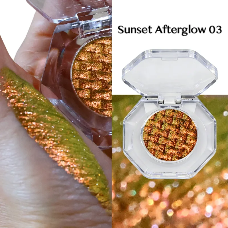 Alluring Chameleon Wet Eyeshadow Palette 26mm Glitter Luminous Metallic Highly Pigmented Multichrome Eyeshadow Aurora Fair — image 8