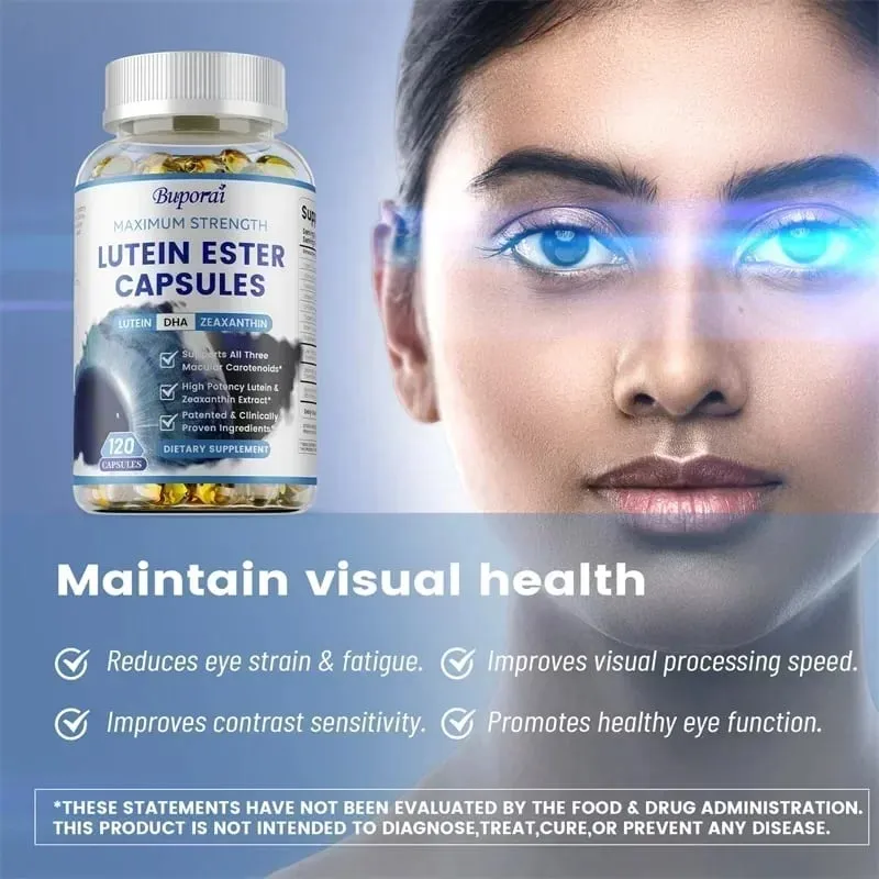 Lutein Ester Capsules - Relieve Blurred Vision and Dry Eyes Reduce Eye Fatigue for Vision & Eyes Health